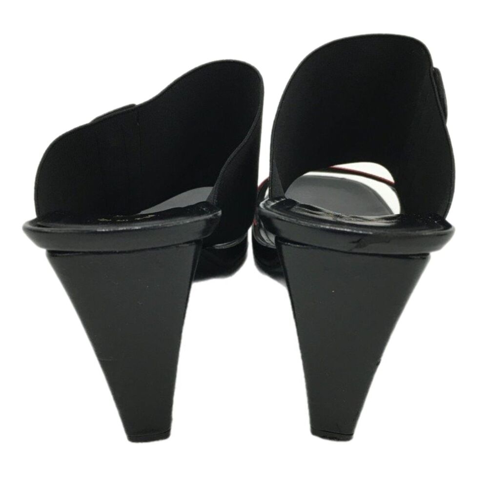 Chanel Red & Black Leather CC Open Toe Block Heel Y2K Sandals Size EU 36/US 5.5 - Picture 7 of 12